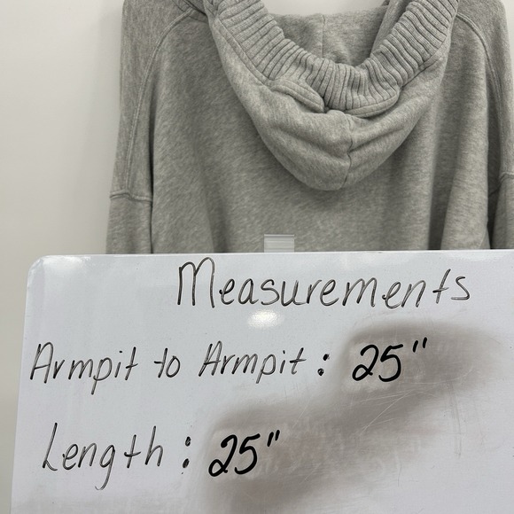 Aerie Womens Down to Earth Oversized Hoodie Size M Gray Cozy Casual Pocket - Picture 10 of 10
